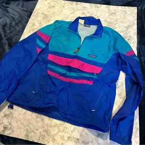 Women’s Vintage 90s Hind Blue Teal Wind Breaker Jacket Size Medium